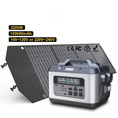 China Outdoor Indoor Factory 2000W 4000W Portable Power Station UPS LiFePO4 Battery PowerBank Solar Energy Generator Emergency Travel for sale