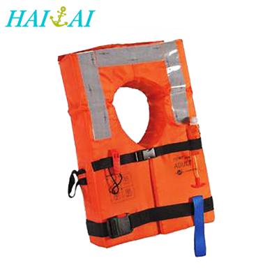 China Polyester HTCY-A8 SOLAS Approved Polyester Marine Lifesaving Life Jacket For Adult With Good Price for sale