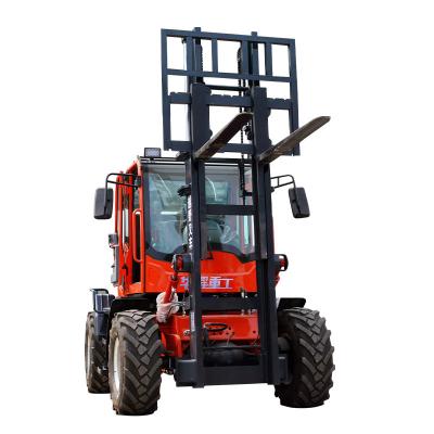 China Easy Operation Factory Direct Ton Forklift Diesel Engine Off-Road Forklift 3.5 Compact 4wd Rough Terrain Forklift For Sale for sale