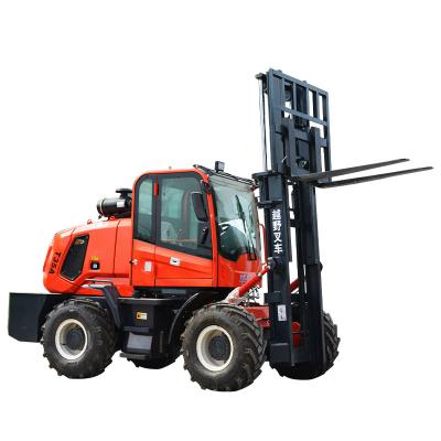 China Off Road Forklift 3.0ton 3.5ton Easy Operation Professional Manufacturer Four Wheel Drive Rough Terrain Forklift For Sale for sale