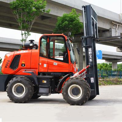 China Good quality outdoor 4x4 forklift 4x4 ton 3.5 ton forklift 3 easy operation use rough terrain for sale