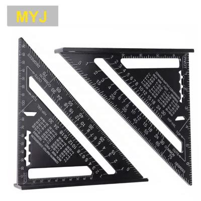 China Measuring Tool Aluminum Alloy 7 Inch Triangular Ruler Speed ​​Gauge Covering Metric Square for sale