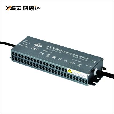 China OEM 12v250w slim led strip light ip67 led power supply 24v single output smps driver high quality for led strip lights for sale