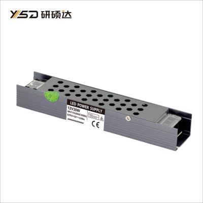 China LED Lighting 30w IP20 LED Driver CE ROHS AC 110/220v DC 12v 24v Led Power Supply for sale