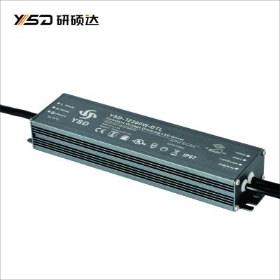 China YSD 200W High Efficiency ip67 Triac Dimmable Led Drivers 0/1-10V 24V 12V YSD Outdoor Waterproof Strip Lighting Power Supply for sale