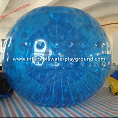 China Blue 1mm PVC Inflatable Rolling Body Zorbing Ball For Adults And Kids for sale