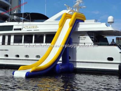 China Commercial Big Inflatable Floating Yacht Water Slide For Sea And Beach for sale