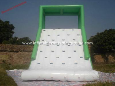 China Large Green Inflatable Backyard Water Slide With Roof , 0.9mm PVC Tarpaulin for sale