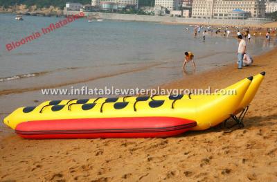 China Practicando surf el barco Towables inflable de los deportes, doble los tubos inflables del barco del carril en venta