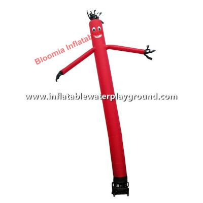 China Red Festival Advertising Inflatable , Sky Dancers Inflatables With Happy Face for sale