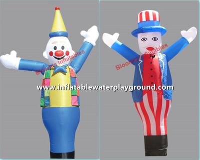 China Custom Festival Advertising Inflatable Clown Man , 3mH Air Dancer Costume for sale