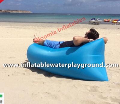 China Soft Beach Sleeping Air Bag Portable Inflatable Sofa Couch With Nylon Cloth for sale