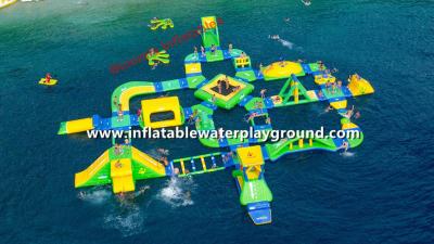 China 36 mL * 40 mW Large Inflatable Backyard Water Park / Floating Island Inflatable Toys for sale