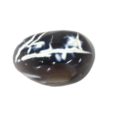 China High Quality Natural Blue Agate Palm Europe Orca Colorful Agate For Decoration for sale