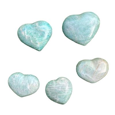 China Wholesale High Quality Amazonite Love Europe Amazonite Crystal Heart Heart For Decoration for sale