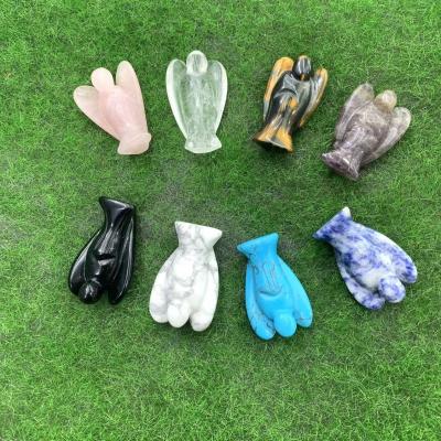 China Wholesale Europe Natural Crystal Gem Carving Angel Crystal Mini Angel for sale