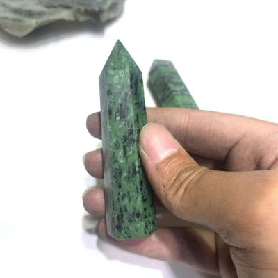 China Europe Magic Wand Wholesale Natural Crystal Epidote Point Crystals Healing Crystal Tower for sale