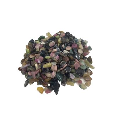 China Wholesale Natural Colored Tourmaline Chips Stone Healing Europe Crystals Colorful Tourmaline Gravel for sale