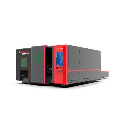 China Disen water cooled fullcovered closed cnc fiber laser cutter 4kw covered for sale