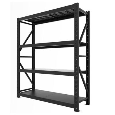 China Heavy Duty Warehouse Steel Black Corrosion Protection Adjustable 5 Tier Longspan Shelving Unit for sale