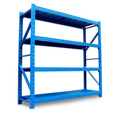 China Corrosion Protection Q235 Widespan Shelf Racking Warehouse Estanterias Metalicas Longspan Steel Shelving Medium Duty Shelving for sale