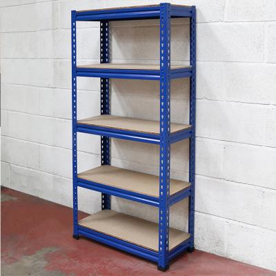 China Durable Heavy Duty Shelving 2 Bays 5 Racking Unit Metal Garage Steel Shelving for sale