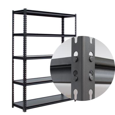 China Sustainable Metal Steel Storage Rack 5 Shelf Garage Shelving Boltless Rivet Shelving Unit for sale