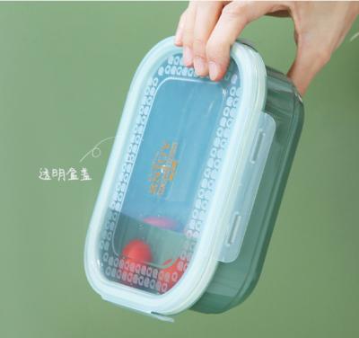 China Freshness Preservation 4 Liter Large Rectangle Plastic Kitchen Storage Cans And Bins With Lid for sale