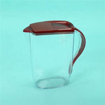 China Large Size 2000ml Rectangular Cold Drinks Stored Clear Plastic Water Pitcher for sale