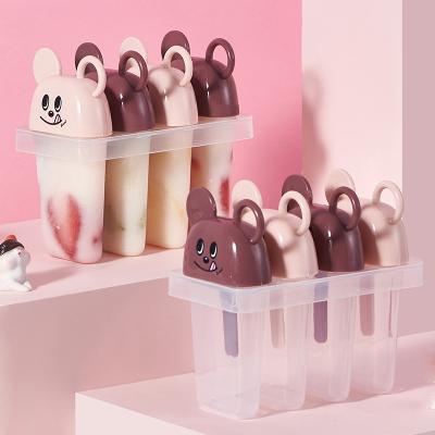 China Stocked 4 sets ice cream popsicle mold ice cream mold with a lid for sale