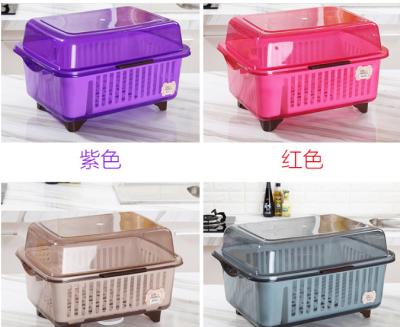 China Stocked Plastic Tableware Kitchen Cupboard Bowl Drip Basin Storage Rack for sale