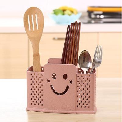 China Multifunctional Viable Straw Wheat Cutlery Drain Chopsticks Rack for sale