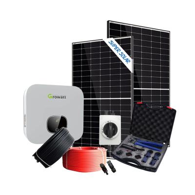 China Home super solar 10kw house off grid solarpanel system greenhouse kit 5KWH stroage Lebanon wifi model for fram or commercial for sale