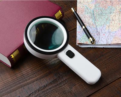 China Cheapest ABS+optical glass lens 30X magnifying portable glass led optical magnifier RS-2288-85B for sale