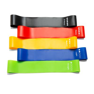 China Fitness Durable Mini Yoga Sport Resistance Elastic Rubber Bands With Printing for sale