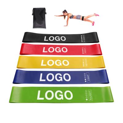 China Wholesale 5 Durable Loops Elastic Fitness Resistance Bands Set Logo Tpe Exercise Bands Custom Made for sale