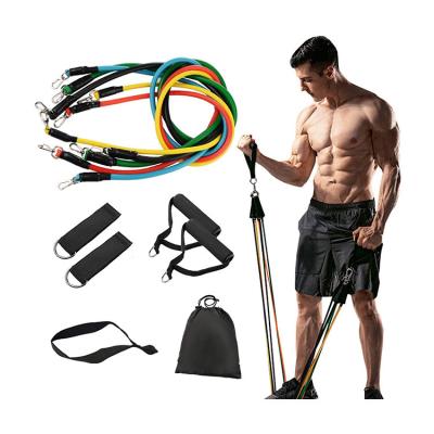 China Bodybuilding Resistance Bands Set with Handles Door Anchor Ankle Straps Stackable Band Tube Exercise Bands for Home Workout for sale