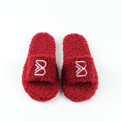 China Fashion Trend Wholesale Customized Design Indoor Home Slipper For Women Slips Fur Fuzzy Slippers Custom Logo Shoes for sale