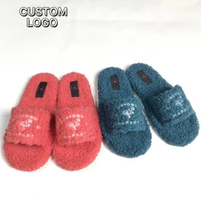 China Fashion Trend Wholesale Designer Women Slippers Customized Slides Custom Embroidery Logo Slipper Slide Woman Sandals For Ladies for sale