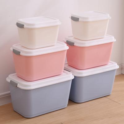 China Wholesale Sustainable Stackable Waterproof Toy Plastic Storage Boxes With Lids Logo Custom Storage Boxes And Bins for sale