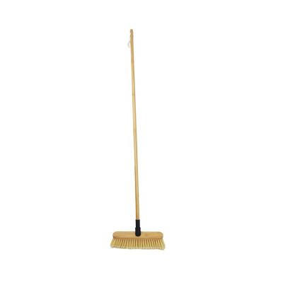 China Home Oval Main Floor Broom With Bamboo Handle Durable Stiffens Sweeper Cleaning Tools Factory Direct Low Price Wholesale Popular for sale