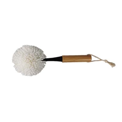 China Red Wine Viable Bamboo Glass Brush With EVA Foam Cleaning Brush for sale