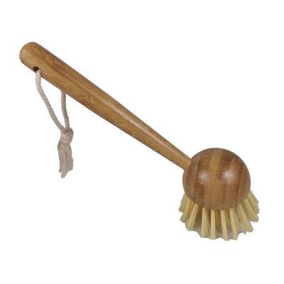 China Sustainable Natural Eco Friendly Bamboo Dish Brush Pot Brush Dish Cleaning Brush With Bamboo Handle for sale