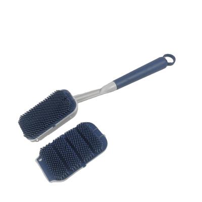 China Sustainable TPR Dish Brush Cleaning Utility Scrub Brush With Replaceable Brush Head for sale