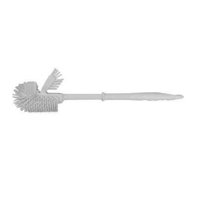 China Durable Silicone Toilet Brush Toilet Long Handle Heavy Duty Bristle Under Rim Lip Brush Cleaning Brush Household Using For Bathroom for sale