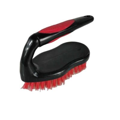 China Sustainable Household Kitchen Plastic Floor Scrub Brush With Silicone Handle Soft Cleaning Scrub Brush for sale