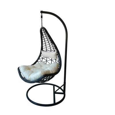 China Super Comfortable Outdoor Rattan Wicker Egg Swing Hanging Chair With Metal Bracket Furniture Color Hardware Original Place General Pattern for sale