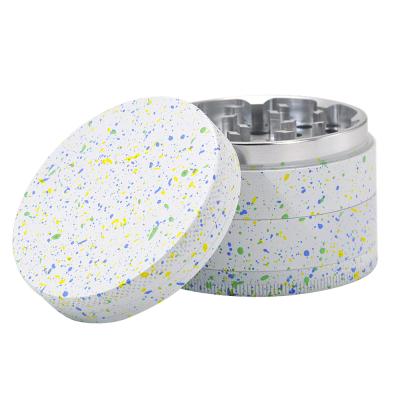 China Wholesale Grinding Grinder 63Mm Tobacco Weed CN6384 Matte Surface Spotted Herb Grinder 4 Parts Custom Logo for sale