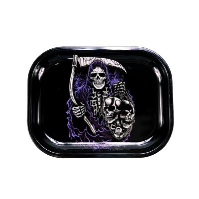 China Wholesale Smoke Tin Custom Plain Metal Rolling Tray Smoking Weed Accessories 30*20*24 for sale