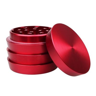 China Custom 50Mm Aluminum Alloy 4 Layer Metal Cigarette Herb Tobacco Weed Grinder 50*39mm for sale